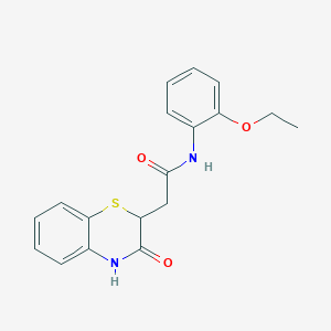 molecular formula C18H18N2O3S B2441066 N-(2-ethoxyphenyl)-2-(3-oxo-3,4-dihydro-2H-1,4-benzothiazin-2-yl)acetamide CAS No. 303796-62-5
