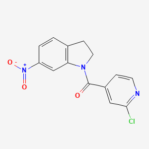 molecular formula C14H10ClN3O3 B2441068 1-(2-chloropyridine-4-carbonyl)-6-nitro-2,3-dihydro-1H-indole CAS No. 1356648-93-5