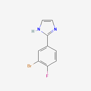 molecular formula C9H6BrFN2 B2441071 2-(3-溴-4-氟苯基)-1H-咪唑 CAS No. 1368667-05-3