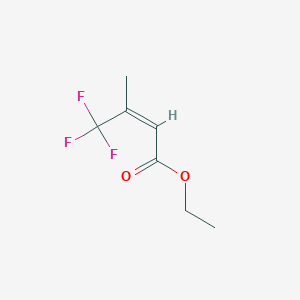 molecular formula C7H9F3O2 B2441099 Ethyl 3-(trifluoromethyl)crotonate CAS No. 24490-03-7; 64750-89-6