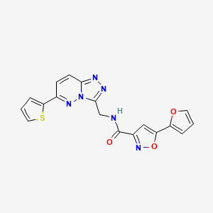 5-(furan-2-yl)-N-((6-(thiophen-2-yl)-[1,2,4]triazolo[4,3-b]pyridazin-3-yl)methyl)isoxazole-3-carboxamide