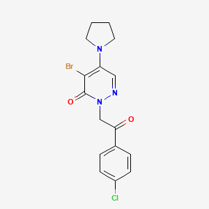 4-bromo-2-[2-(4-chlorophenyl)-2-oxoethyl]-5-(1-pyrrolidinyl)-3(2H)-pyridazinone
