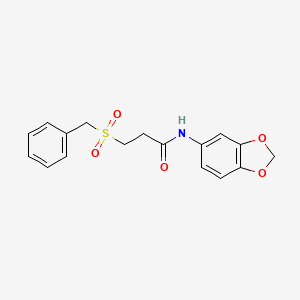 B2441114 N-(1,3-benzodioxol-5-yl)-3-benzylsulfonylpropanamide CAS No. 827620-61-1