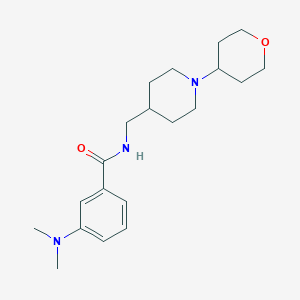3-(dimethylamino)-N-((1-(tetrahydro-2H-pyran-4-yl)piperidin-4-yl)methyl)benzamide