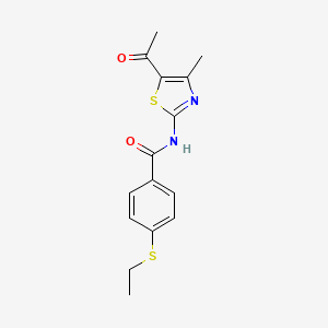 N-(5-acetyl-4-methylthiazol-2-yl)-4-(ethylthio)benzamide