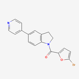 (5-Bromofuran-2-yl)(5-(pyridin-4-yl)indolin-1-yl)methanone