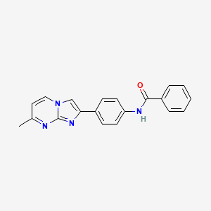 molecular formula C20H16N4O B2441146 N-(4-{7-methylimidazo[1,2-a]pyrimidin-2-yl}phenyl)benzamide CAS No. 923157-10-2