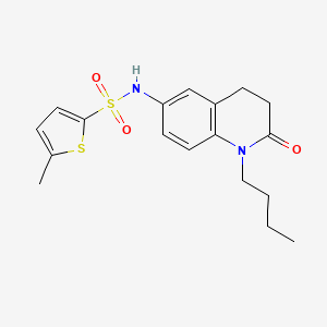 molecular formula C18H22N2O3S2 B2441164 N-(1-butyl-2-oxo-1,2,3,4-tetrahydroquinolin-6-yl)-5-methylthiophene-2-sulfonamide CAS No. 946270-57-1