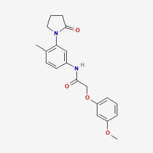 B2441166 2-(3-methoxyphenoxy)-N-(4-methyl-3-(2-oxopyrrolidin-1-yl)phenyl)acetamide CAS No. 941993-77-7