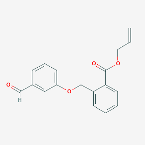 molecular formula C18H16O4 B2441196 Prop-2-enyl 2-[(3-formylphenoxy)methyl]benzoate CAS No. 2411235-40-8