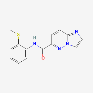 molecular formula C14H12N4OS B2441209 N-[2-(methylsulfanyl)phenyl]imidazo[1,2-b]pyridazine-6-carboxamide CAS No. 2415471-53-1