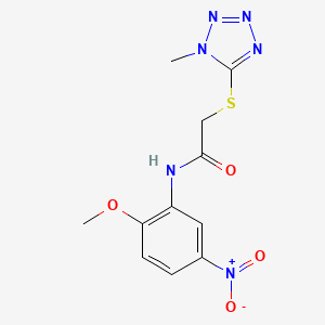 molecular formula C11H12N6O4S B2441233 N-(2-methoxy-5-nitrophenyl)-2-(1-methyltetrazol-5-yl)sulfanylacetamide CAS No. 378225-56-0