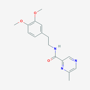 molecular formula C16H19N3O3 B2441236 N-[2-(3,4-dimethoxyphenyl)ethyl]-6-methylpyrazine-2-carboxamide CAS No. 2415623-42-4