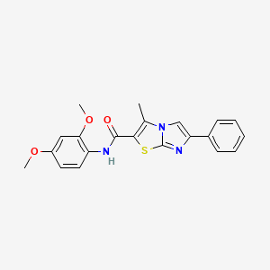 molecular formula C21H19N3O3S B2441237 N-(2,4-dimethoxyphenyl)-3-methyl-6-phenylimidazo[2,1-b][1,3]thiazole-2-carboxamide CAS No. 852133-61-0