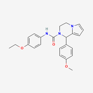 molecular formula C23H25N3O3 B2441239 N-(4-ethoxyphenyl)-1-(4-methoxyphenyl)-1H,2H,3H,4H-pyrrolo[1,2-a]pyrazine-2-carboxamide CAS No. 899750-47-1