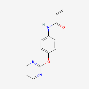 molecular formula C13H11N3O2 B2441241 N-[4-(pyrimidin-2-yloxy)phenyl]prop-2-enamide CAS No. 2305283-07-0