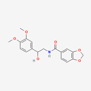 B2441307 N-(2-(3,4-dimethoxyphenyl)-2-hydroxyethyl)benzo[d][1,3]dioxole-5-carboxamide CAS No. 1797063-38-7