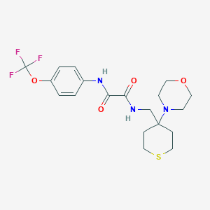 molecular formula C19H24F3N3O4S B2441310 N-{[4-(morpholin-4-yl)thian-4-yl]methyl}-N'-[4-(trifluoromethoxy)phenyl]ethanediamide CAS No. 2380187-37-9