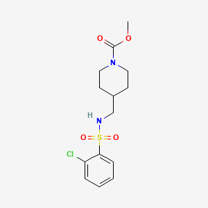 molecular formula C14H19ClN2O4S B2441323 Methyl 4-((2-chlorophenylsulfonamido)methyl)piperidine-1-carboxylate CAS No. 1234937-68-8
