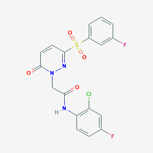 molecular formula C18H12ClF2N3O4S B2441357 N-(2-chloro-4-fluorophenyl)-2-[3-(3-fluorobenzenesulfonyl)-6-oxo-1,6-dihydropyridazin-1-yl]acetamide CAS No. 1251621-10-9