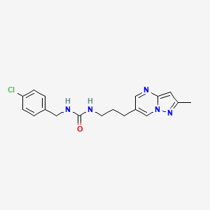 1-(4-Chlorobenzyl)-3-(3-(2-methylpyrazolo[1,5-a]pyrimidin-6-yl)propyl)urea