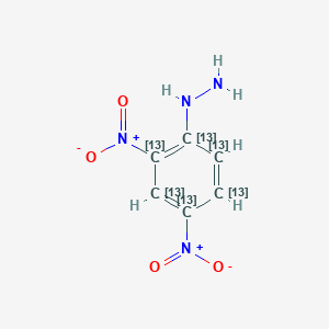 molecular formula C6H6N4O4 B024414 2,4-Dinitrophenylhydrazine-13C6, Stabilized with Water CAS No. 882513-61-3