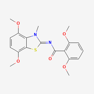 molecular formula C19H20N2O5S B2441441 N-[(2Z)-4,7-dimethoxy-3-methyl-2,3-dihydro-1,3-benzothiazol-2-ylidene]-2,6-dimethoxybenzamide CAS No. 868370-80-3