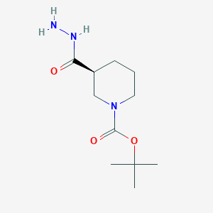 molecular formula C11H21N3O3 B2441453 S-(N-Boc)-piperidine-3-carboxylhydrazide CAS No. 1002359-83-2; 625470-88-4