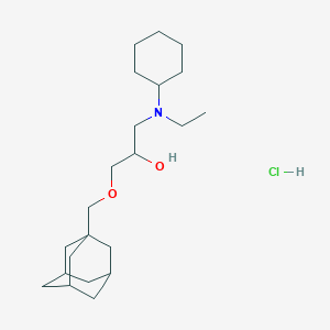 molecular formula C22H40ClNO2 B2441463 N-{3-[(adamantan-1-yl)methoxy]-2-hydroxypropyl}-N-ethylcyclohexanamine hydrochloride CAS No. 1185118-65-3