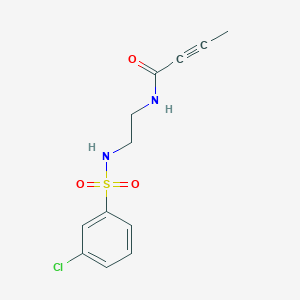 molecular formula C12H13ClN2O3S B2441482 N-(2-((3-chlorophenyl)sulfonamido)ethyl)but-2-ynamide CAS No. 2194848-03-6