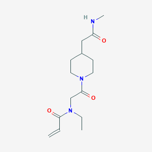 molecular formula C15H25N3O3 B2441489 N-Ethyl-N-[2-[4-[2-(methylamino)-2-oxoethyl]piperidin-1-yl]-2-oxoethyl]prop-2-enamide CAS No. 2323355-72-0
