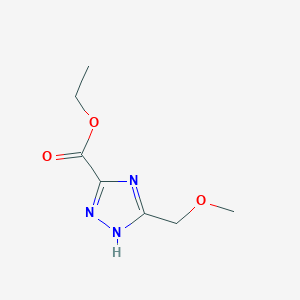 molecular formula C7H11N3O3 B2441502 ethyl 5-(methoxymethyl)-1H-1,2,4-triazole-3-carboxylate CAS No. 329984-04-5