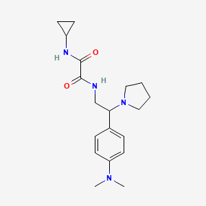 molecular formula C19H28N4O2 B2441511 N1-cyclopropyl-N2-(2-(4-(dimethylamino)phenyl)-2-(pyrrolidin-1-yl)ethyl)oxalamide CAS No. 941995-08-0