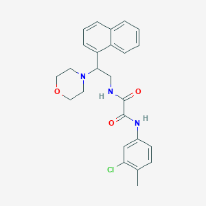 molecular formula C25H26ClN3O3 B2441513 N1-(3-chloro-4-methylphenyl)-N2-(2-morpholino-2-(naphthalen-1-yl)ethyl)oxalamide CAS No. 941872-35-1