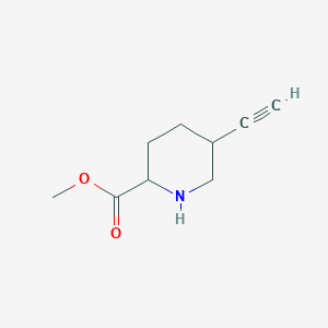 molecular formula C9H13NO2 B2441517 Methyl 5-ethynylpiperidine-2-carboxylate CAS No. 1822440-88-9