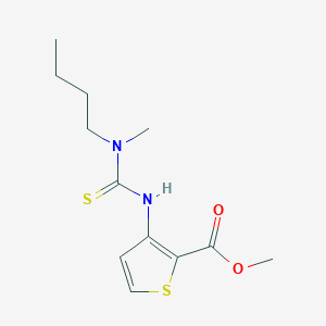molecular formula C12H18N2O2S2 B2441520 methyl 3-{[butyl(methyl)carbamothioyl]amino}thiophene-2-carboxylate CAS No. 892275-75-1