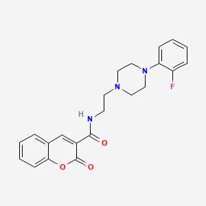 molecular formula C22H22FN3O3 B2441528 N-(2-(4-(2-fluorophenyl)piperazin-1-yl)ethyl)-2-oxo-2H-chromene-3-carboxamide CAS No. 1049473-29-1