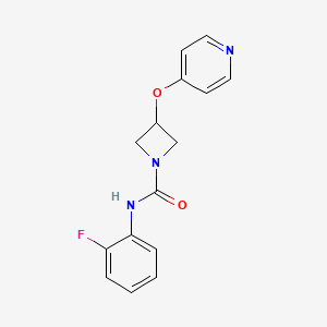 molecular formula C15H14FN3O2 B2441543 N-(2-fluorophenyl)-3-(pyridin-4-yloxy)azetidine-1-carboxamide CAS No. 2380173-54-4
