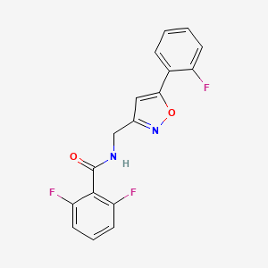 molecular formula C17H11F3N2O2 B2441558 2,6-difluoro-N-((5-(2-fluorophenyl)isoxazol-3-yl)methyl)benzamide CAS No. 1210507-43-9