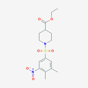molecular formula C16H22N2O6S B2441562 Ethyl 1-(3,4-dimethyl-5-nitrobenzenesulfonyl)piperidine-4-carboxylate CAS No. 1206154-29-1