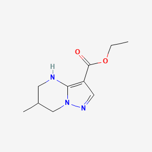 molecular formula C10H15N3O2 B2441566 ethyl 6-methyl-4H,5H,6H,7H-pyrazolo[1,5-a]pyrimidine-3-carboxylate CAS No. 1694906-00-7