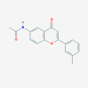 N-[2-(3-methylphenyl)-4-oxochromen-6-yl]acetamide