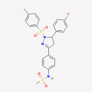 N-(4-(5-(4-fluorophenyl)-1-tosyl-4,5-dihydro-1H-pyrazol-3-yl)phenyl)methanesulfonamide
