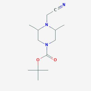 molecular formula C13H23N3O2 B2441580 Tert-butyl 4-(cyanomethyl)-3,5-dimethylpiperazine-1-carboxylate CAS No. 1355875-06-7