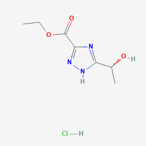 Ethyl 5-[(1R)-1-hydroxyethyl]-1H-1,2,4-triazole-3-carboxylate;hydrochloride