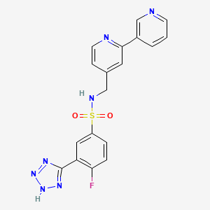 N-([2,3'-bipyridin]-4-ylmethyl)-4-fluoro-3-(1H-tetrazol-5-yl)benzenesulfonamide
