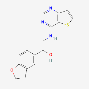 1-(2,3-Dihydro-1-benzofuran-5-yl)-2-(thieno[3,2-d]pyrimidin-4-ylamino)ethanol