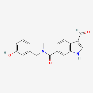 3-Formyl-N-[(3-hydroxyphenyl)methyl]-N-methyl-1H-indole-6-carboxamide