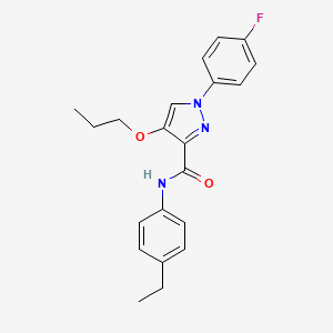molecular formula C21H22FN3O2 B2441592 N-(4-ethylphenyl)-1-(4-fluorophenyl)-4-propoxy-1H-pyrazole-3-carboxamide CAS No. 1209106-61-5