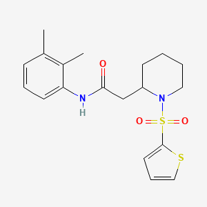 molecular formula C19H24N2O3S2 B2441624 N-(2,3-dimethylphenyl)-2-(1-(thiophen-2-ylsulfonyl)piperidin-2-yl)acetamide CAS No. 1105236-33-6